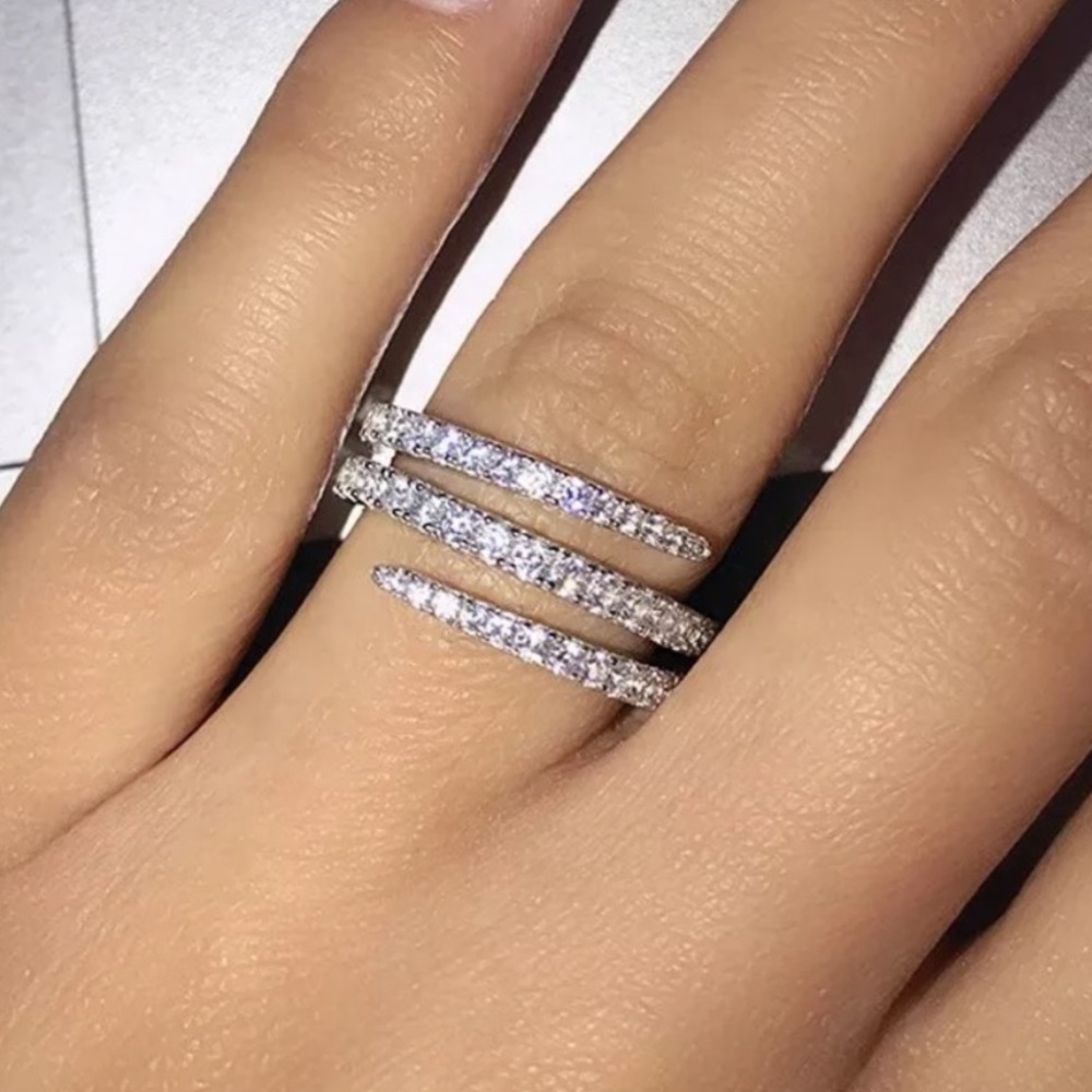 New Silver Rows Ring